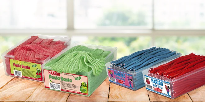 Maškrty Haribo: pendreky a želé pásiky po 150 ks