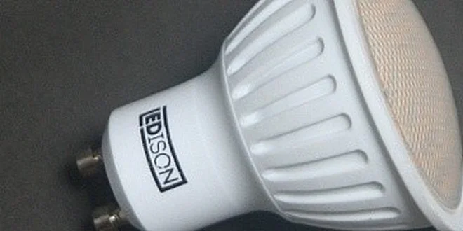 LED žárovka LEDISON GU10 s příkonem 3W a svítivostí 20W halogenu