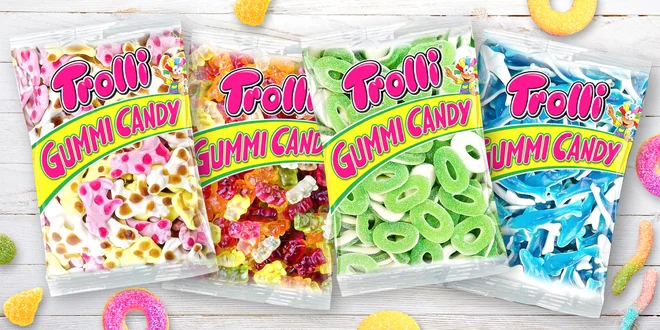 1 kg želatinových bonbonů: jahůdky i medvídci