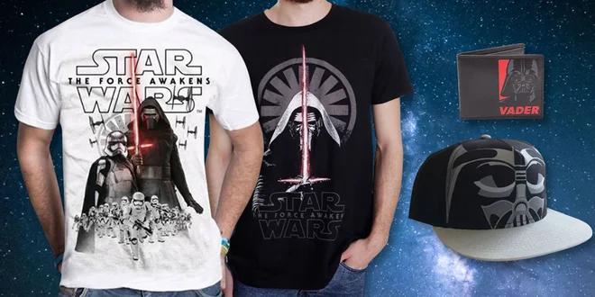 Peňaženka, šiltovka i tričko s motívom Star Wars