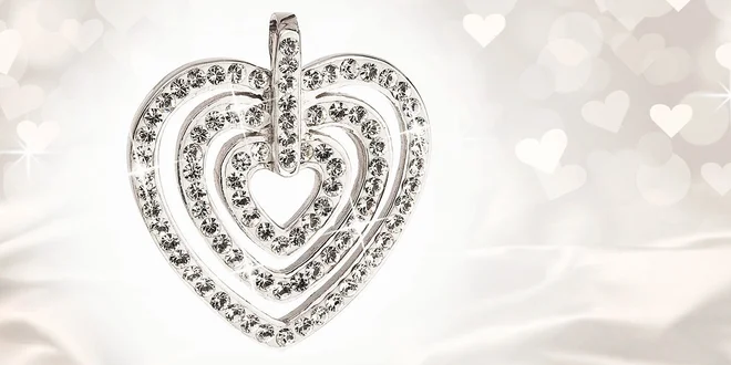 Srdíčkový přívěsek se Swarovski Elements