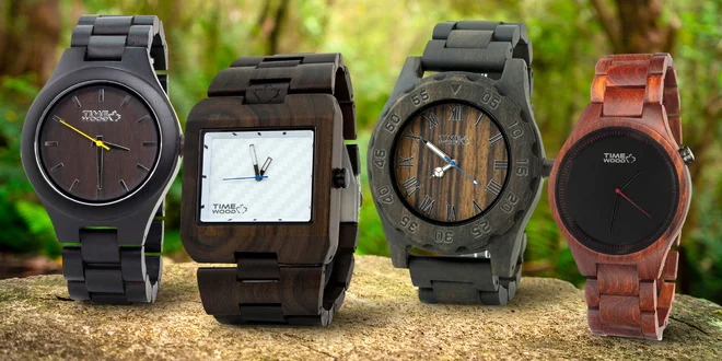 Dřevěné hodinky TimeWood i dárkový box z borovice