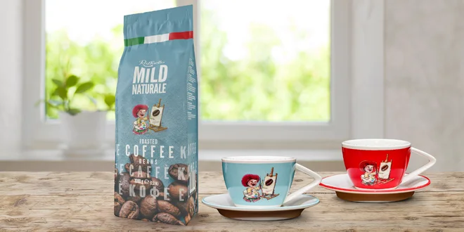1 kg italské zrnkové kávy Blend Raffaello Mild
