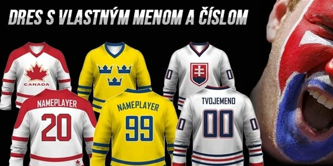 Hokejový dres s vlastným menom a číslom