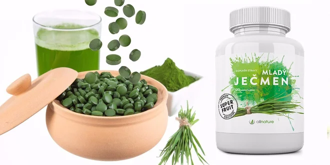 2 balenia (2 x 120 tabliet) mladého jačmeňa pre prírodné detoxikačnú kúru