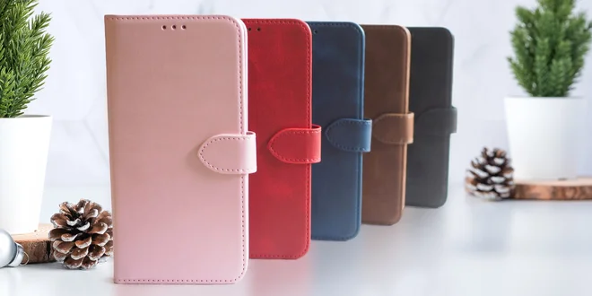 Knížečkové kryty pro iPhone i Samsung: různé barvy