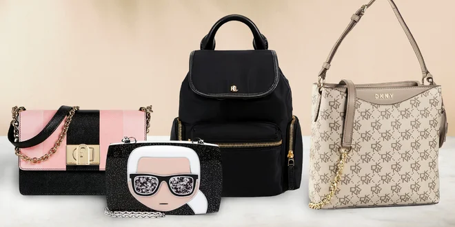 Kabelky a batůžky různých značek: Karl Lagerfeld i Ralph Lauren
