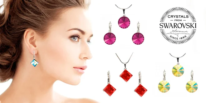 Trblietavé Swarovski sety v darčekovom balení