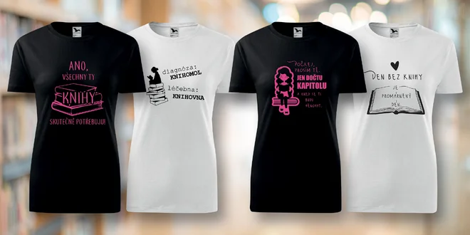 Bavlněná dámská trička pro milovnice knih