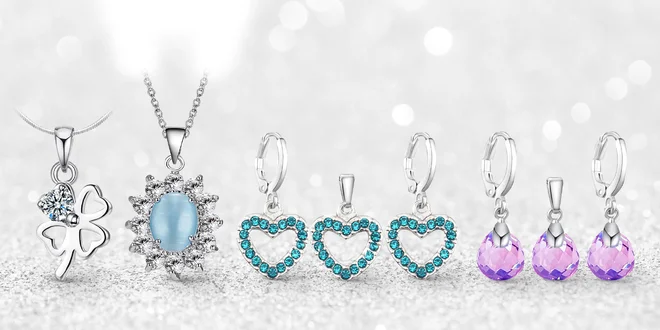 Náušnice a přívěsky s krystalky Swarovski Elements