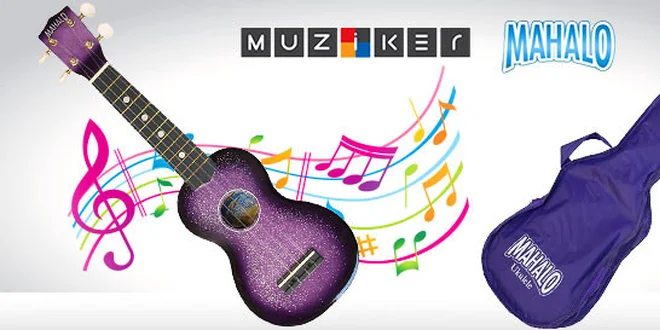 Detské ukulele s obalom a DVD školou