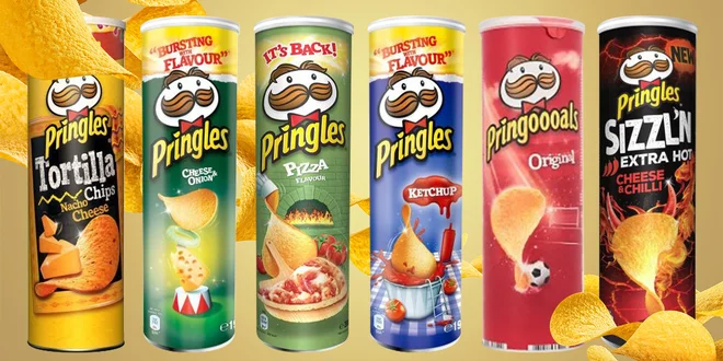 Balení oblíbených chipsů Pringles: 14 příchutí