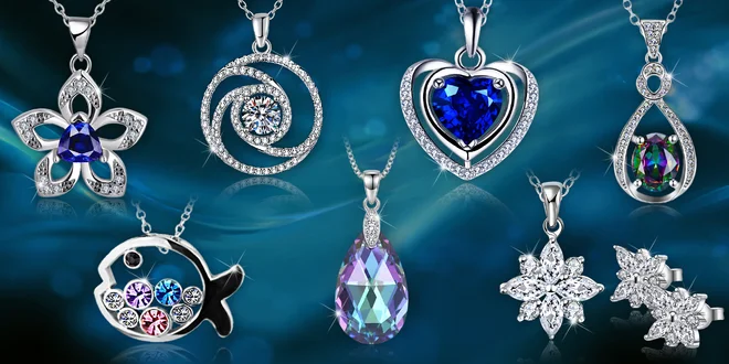 Náhrdelníky a sety s krystaly Swarovski a zirkony