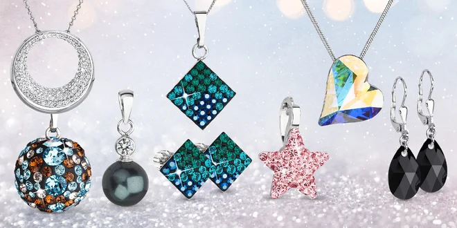 Stříbrné šperky s krystaly Swarovski z dílny v Jablonci