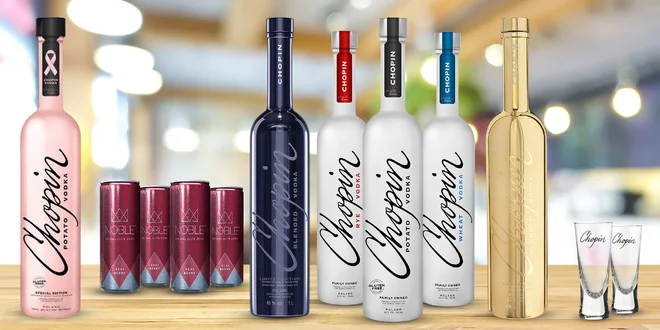 Prémiové Chopin vodky: lahev či degustační sety