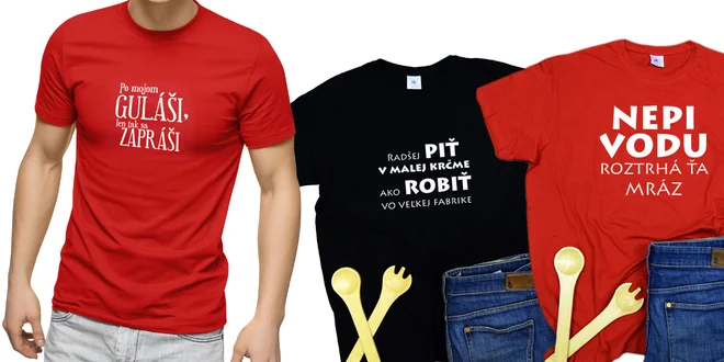 Pánske tričká s veselou potlačou