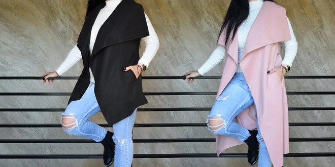 Elegantní dámské vesty s páskem
