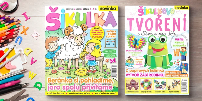 Časopy Šikulka a Šikulkovo tvoření: až roční balíček