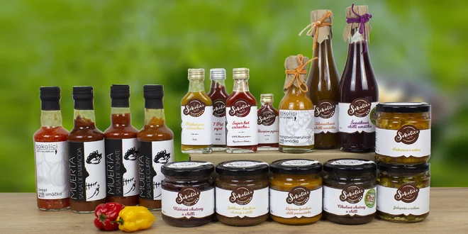 Pálivé omáčky, pyré, chutney a nakladané chilli