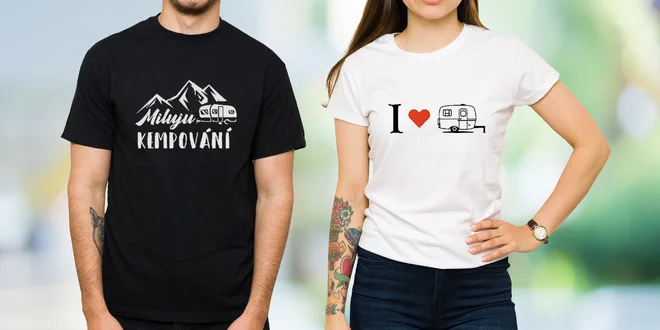Pánská i dámská trička s motivy cestování v karavanu