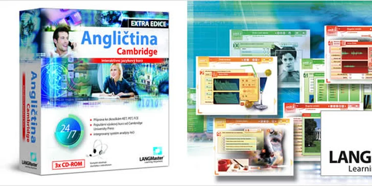 1499 Kč za unikátní výukový program Langmaster – Angličtina Cambridge – v ceně 3 999 Kč!