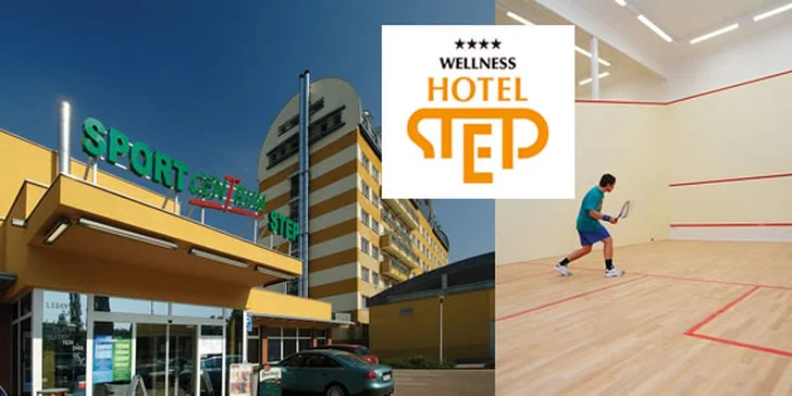 950 Kč za 10 hodin squashe v hotelu STEP – jednom z nejoblíbenějších pražských sportcenter – namísto obvyklých 2 200 Kč