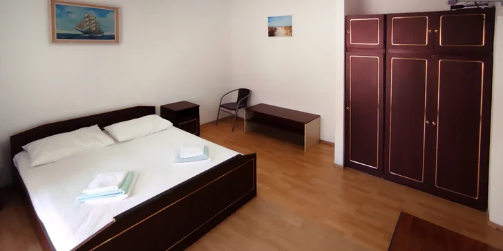 Na výber máte Štúdio pre 2 alebo pre 3 osoby – v ňom je navyše prístelka.