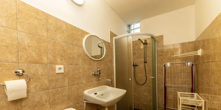 Samozřejmostí je i koupelna se sprchovým koutem a sociálním zařízením.
