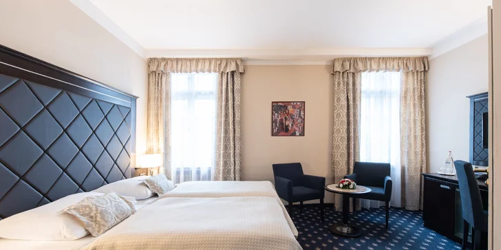 Môžete si vybrať izbu Superior s rozlohou 13–19 m² alebo priestrannejšiu Deluxe (24–27 m²).