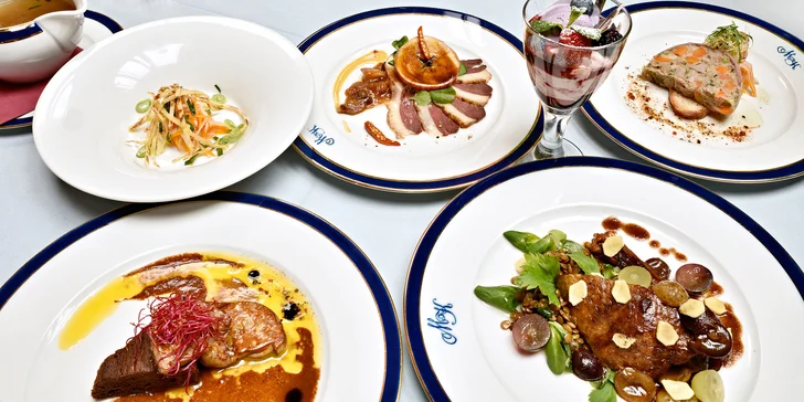 6chodové kachní menu pro dva gurmány v restauraci U Modré kachničky