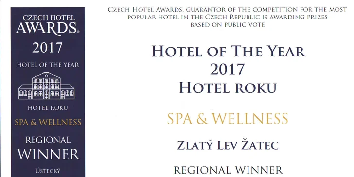 Hotel je držitelem ceny Czech Hotel Awards.