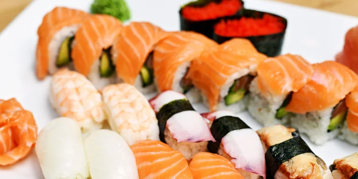 Na výběr máte sety s 24 až 74 kousky sushi.