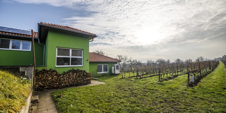Pobyt v penzióne rodinného vinárstva pre páry aj skupiny vrátane vína alebo degustácie