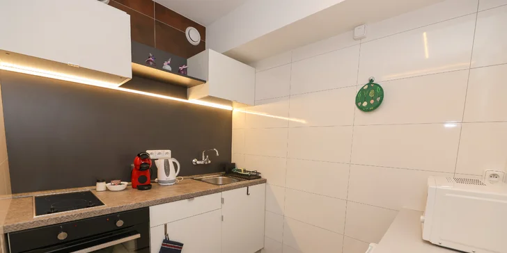 Vybavená kuchyňka poslouží k přípravě obědů i večeří. 