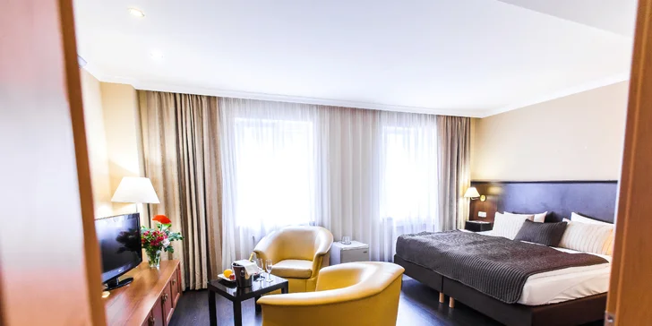 V pokoji najdete TV, minibar, Wi-Fi, telefon i trezor.