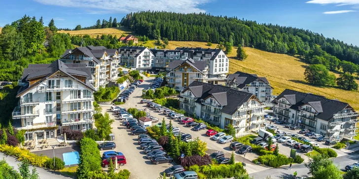 Pobyt v Kladské kotline: vybavené apartmány pri zjazdovke a sauna