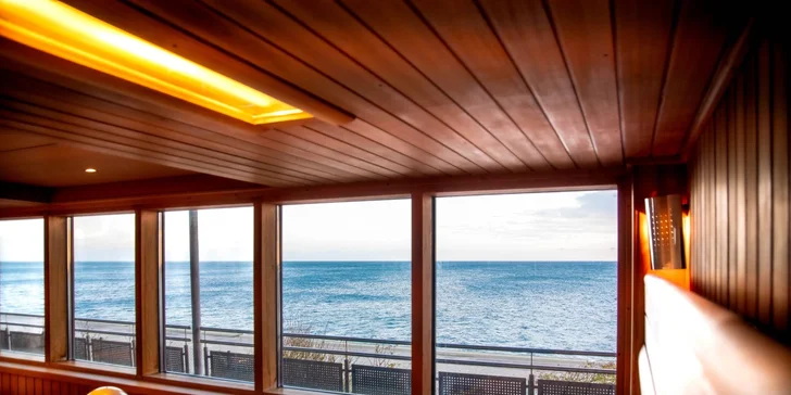 A co takhle relax v sauně s výhledem? Ta je za příplatek, najdete ji kousek od vašeho hotelu (autor fotografie: Helgoland Tourism Service).