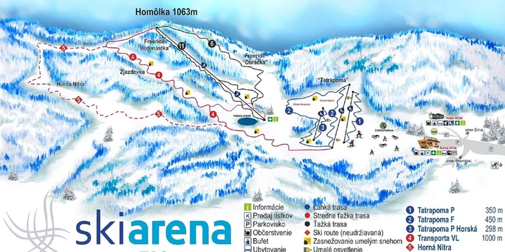 MAPA STREDISKA - SKIARENA Fačkovské sedlo