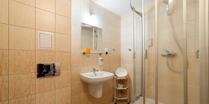 Samozřejmostí je koupelna se sprchou a WC.