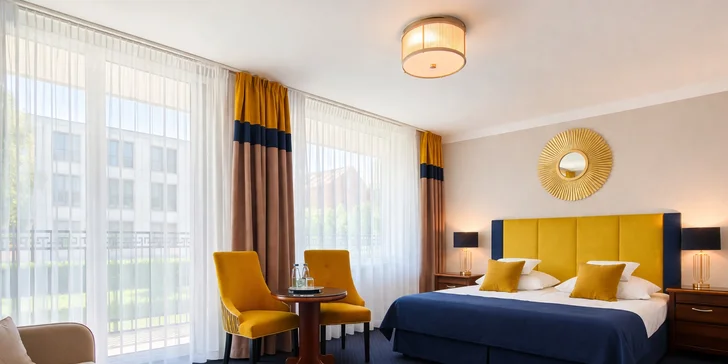 Bývať budete v izbe Comfort alebo priestrannejšej Deluxe.