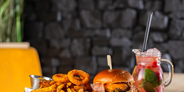 Poctivé burger menu v Konn Foodbare
