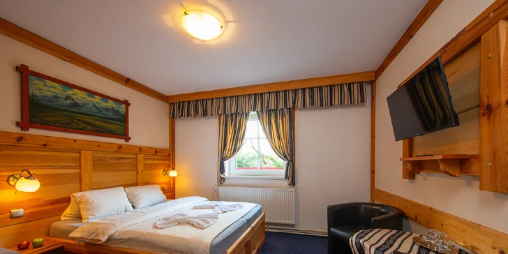 Připravené pro vás budou pohodlné pokoje či apartmány. 