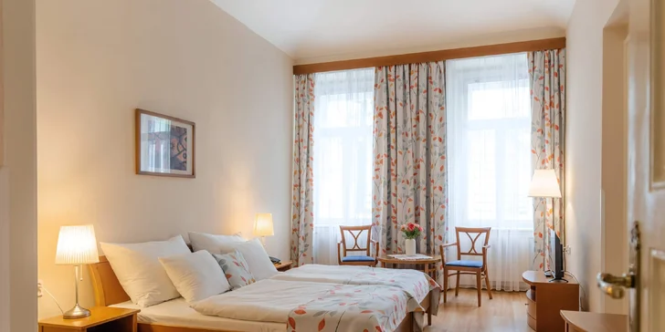 Apartmány pro 2–4 osoby mají jednu ložnici, apartmán pro 4–6 osob má dvě.