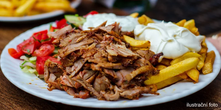 Menu na výběr ze 3 možností a nápoj pro jednoho