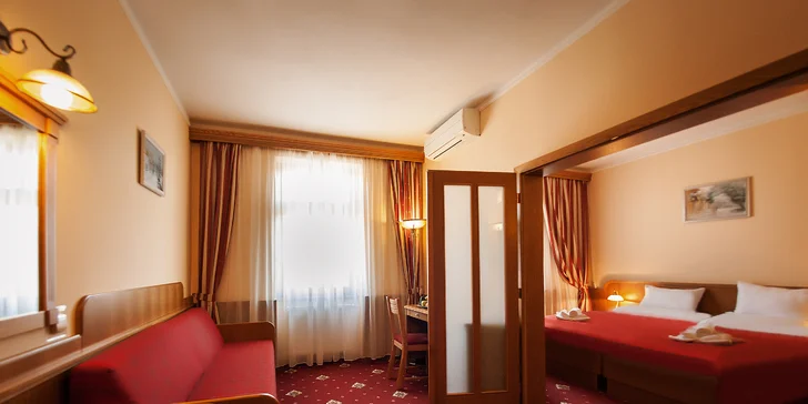K dispozici je také apartmán, kde je navíc kuchyňský kout. 