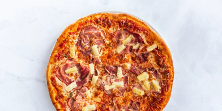 Hawaii - rajčata, mozzarella, šunka, ananas