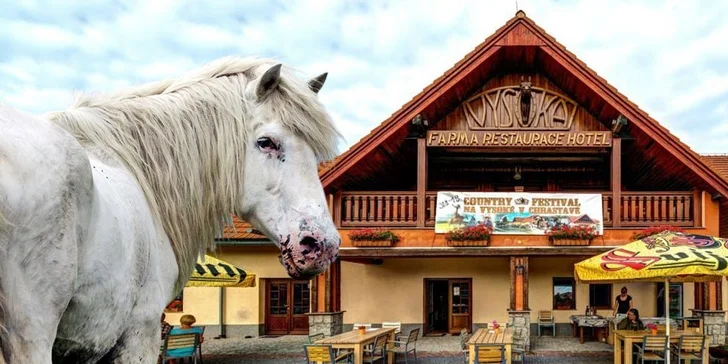 Aktivní třídenní pobyt s polopenzí v hotelu na koňské farmě