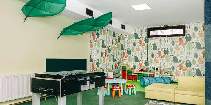 Součástí hotelu je krásná dětská herna.