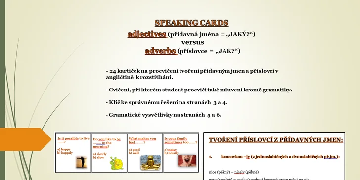 Obrovskou výhodou je, že lektorka výuku přizpůsobí přímo tomu, co chcete procvičit, a zaměřuje se na praktické využití jazyka.