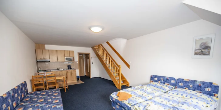 Apartmány ponúkajú aj vlastný kuchynský kút.
